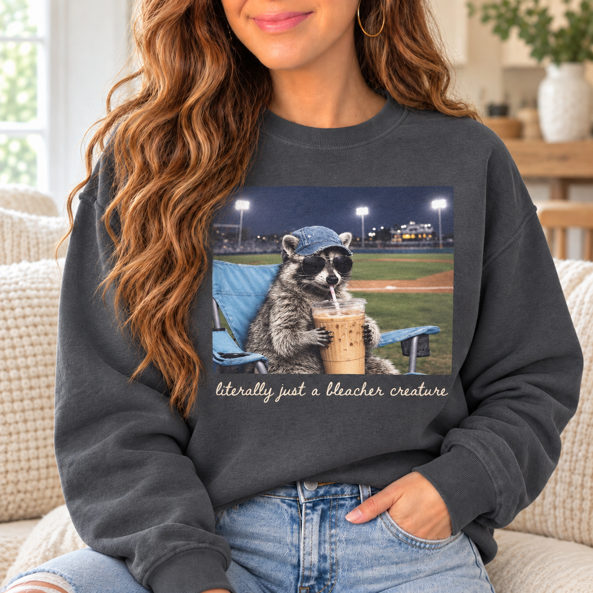 Literally Just a Bleacher Creature boutique modeled mockup