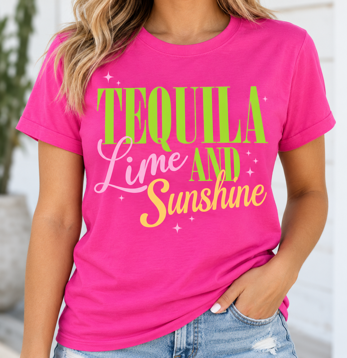 Tequila, Lime & Sunshine boutique modeled mockup