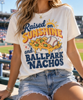 Raised on Sunshine & Ballpark Nachos boutique modeled mockup