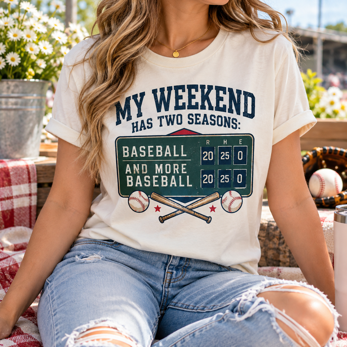 My Weekend Has Two Seasons: Baseball boutique modeled mockup