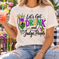 Let’s Get Drunk & Judge People boutique modeled mockup