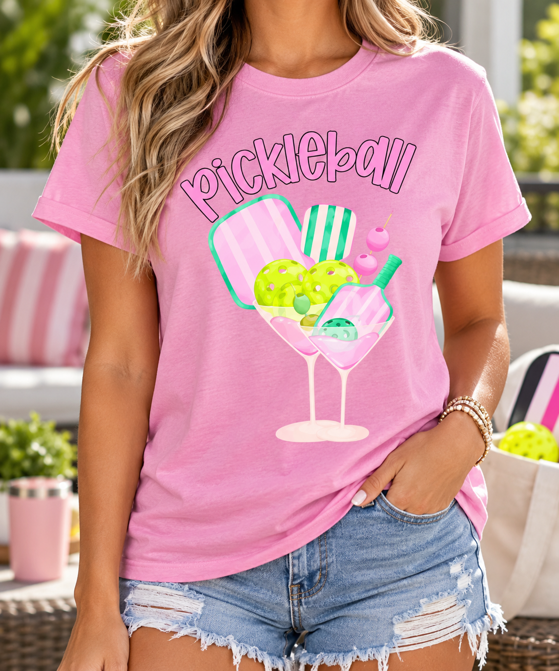 Pickleball Cocktail boutique modeled mockup
