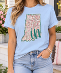 Indiana: Spring Floral Outline boutique modeled mockup