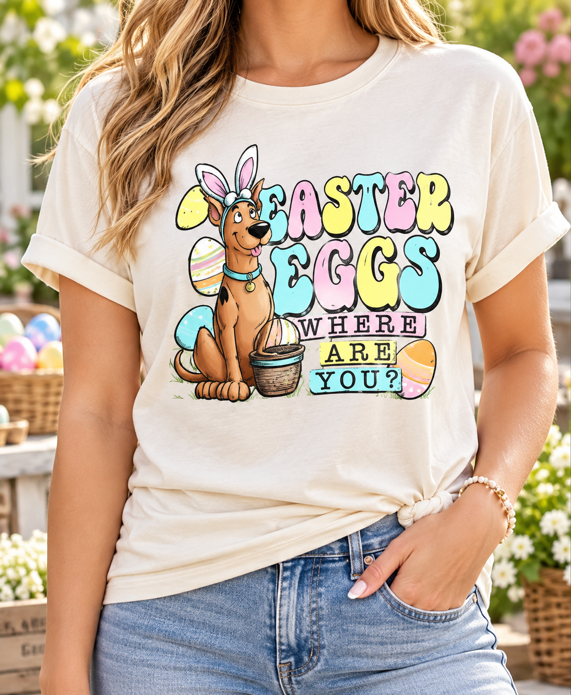 Easter Eggs, Where Are You? boutique modeled mockup