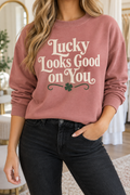 Lucky Looks Good on You boutique modeled mockup