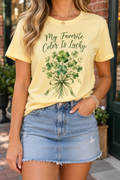 My Favorite Color Is Lucky boutique modeled mockup
