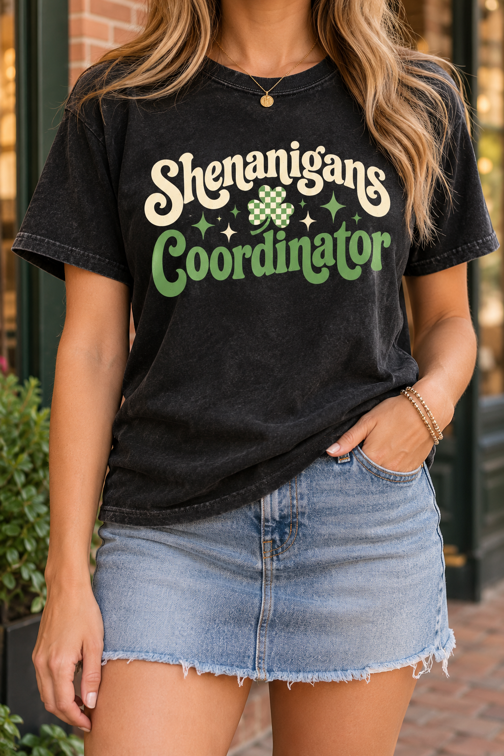 Shenanigans Coordinator boutique modeled mockup