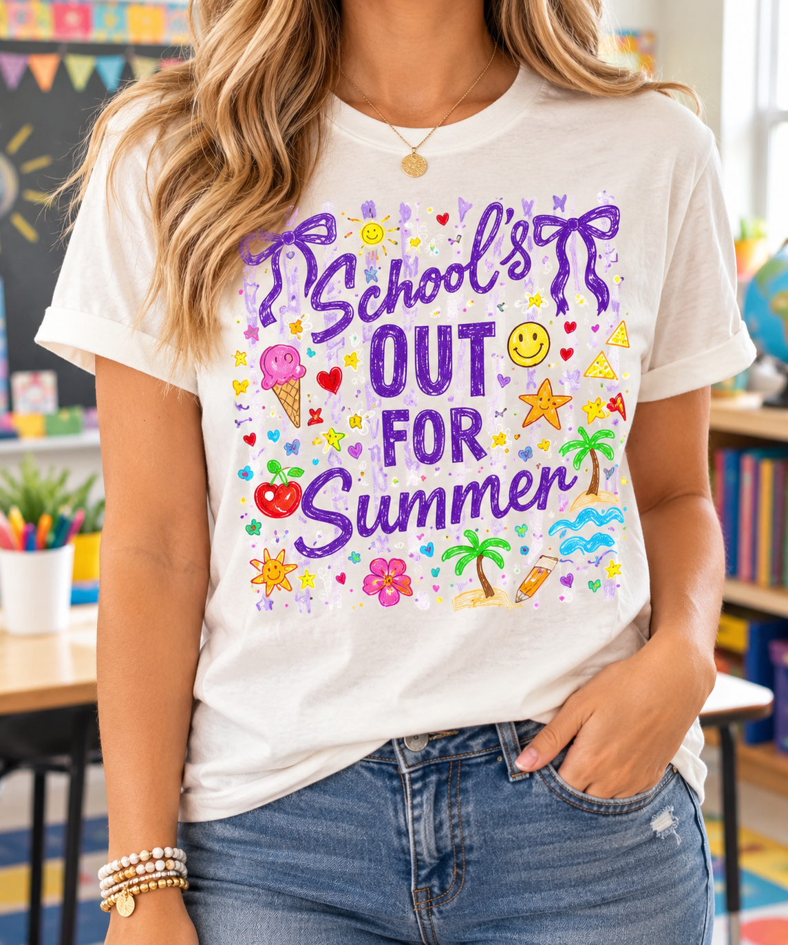 School’s Out: Summer Doodles boutique modeled mockup