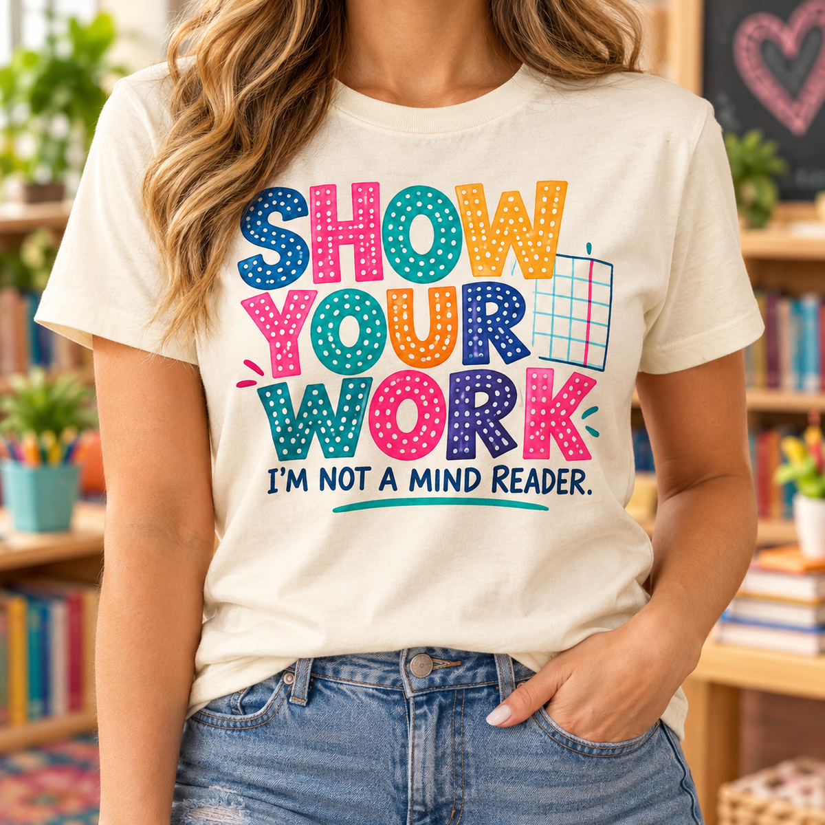 Show Your Work: I’m Not a Mind Reader boutique modeled mockup
