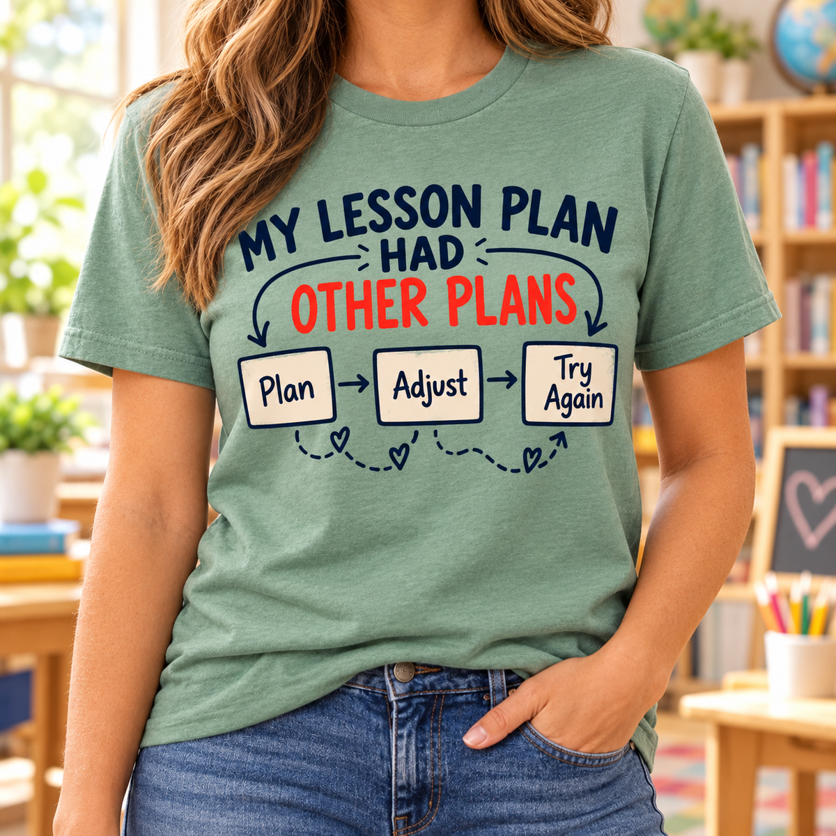 My Lesson Plan Had Other Plans boutique modeled mockup