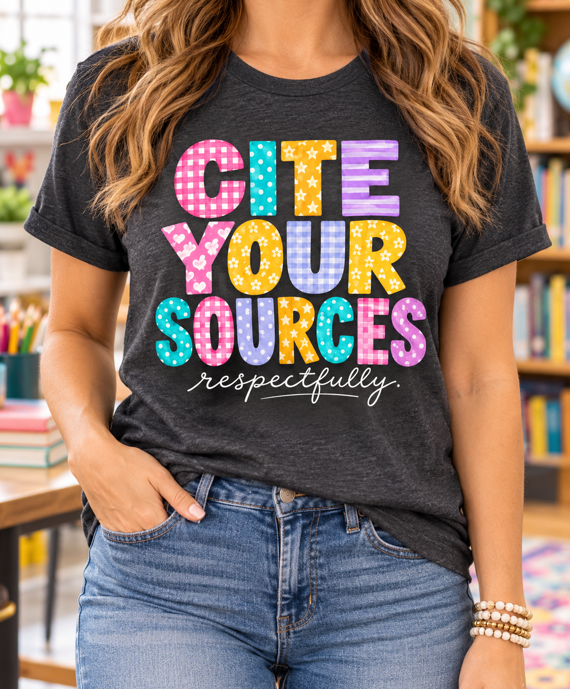 Cite Your Sources boutique modeled mockup