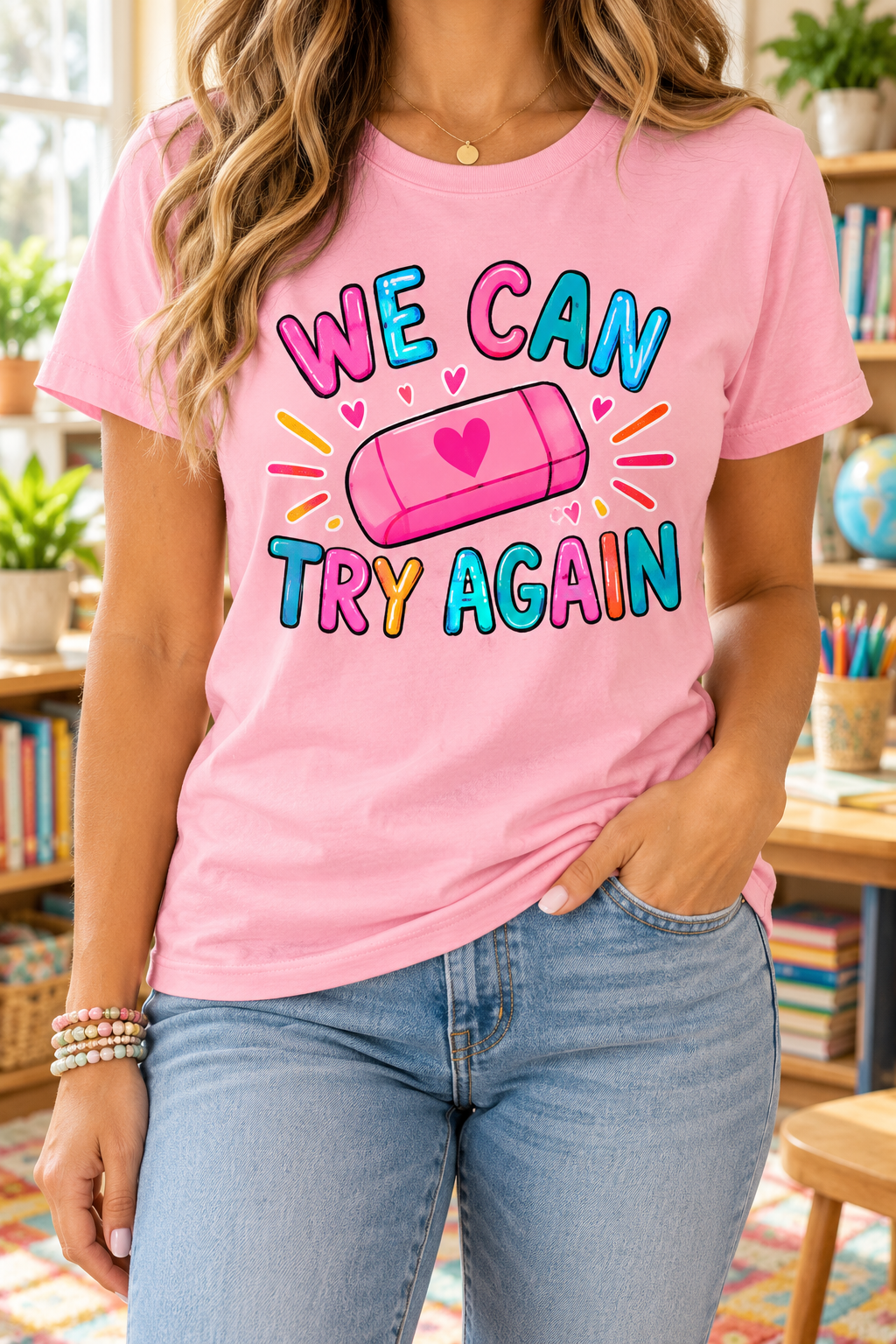 We Can Try Again boutique modeled mockup