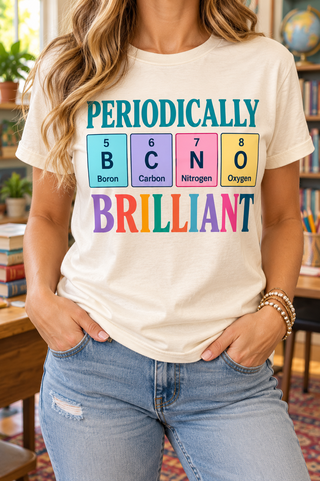 Periodically Brilliant boutique modeled mockup