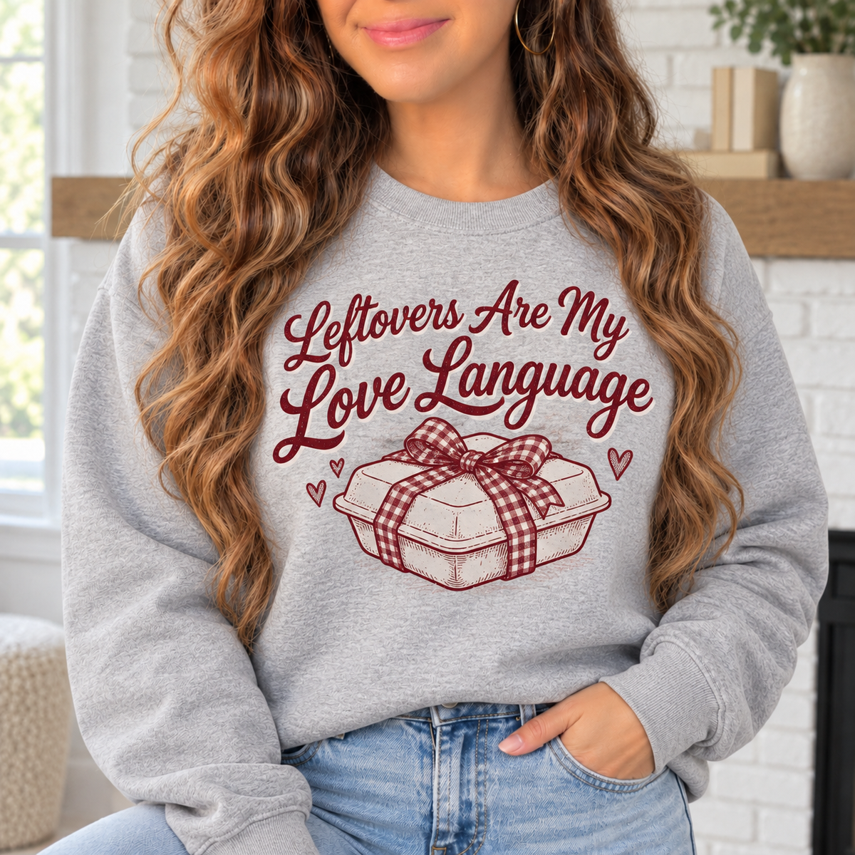 Leftovers Are My Love Language boutique modeled mockup