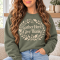 Gather Here, Give Thanks boutique modeled mockup