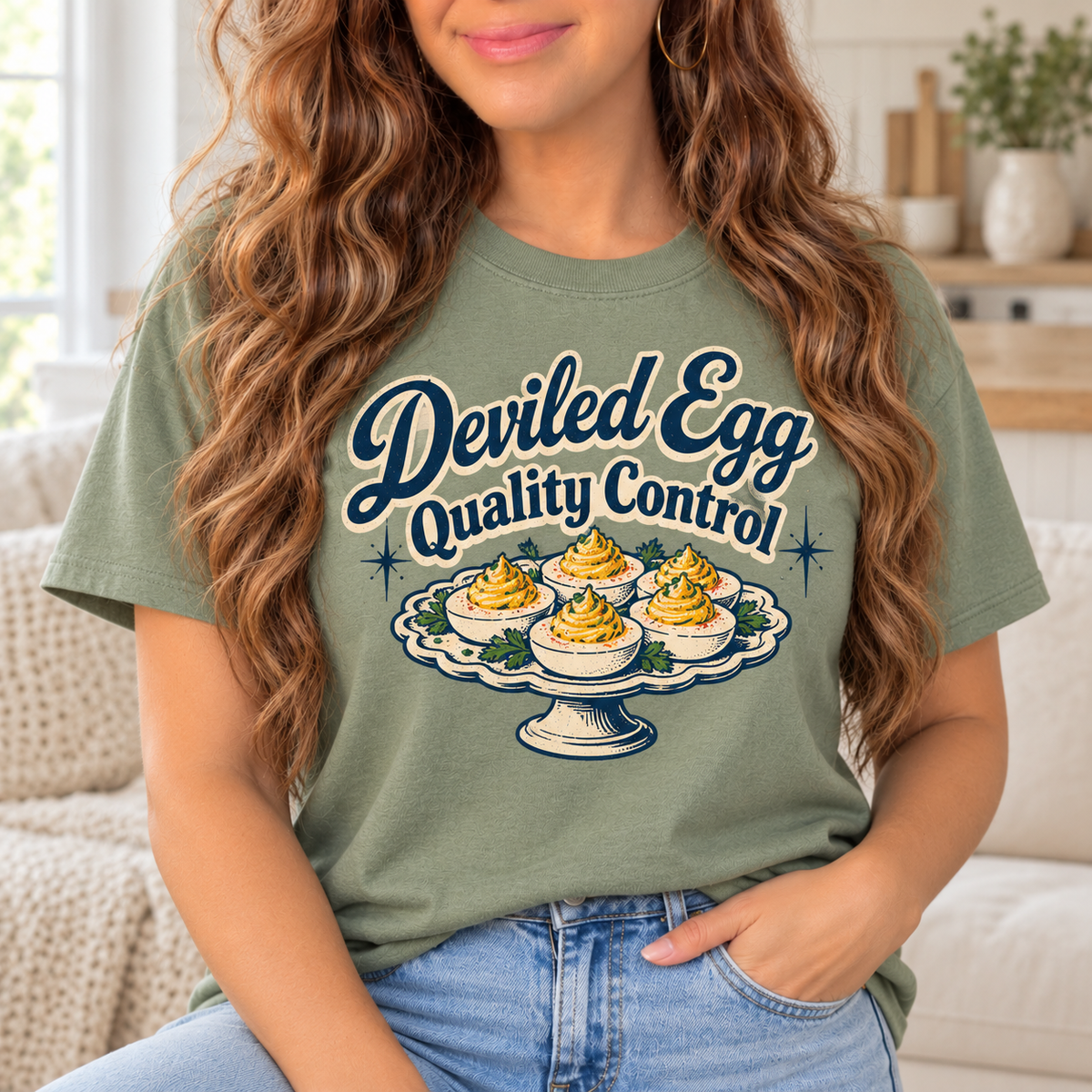 Deviled Egg Quality Control boutique modeled mockup