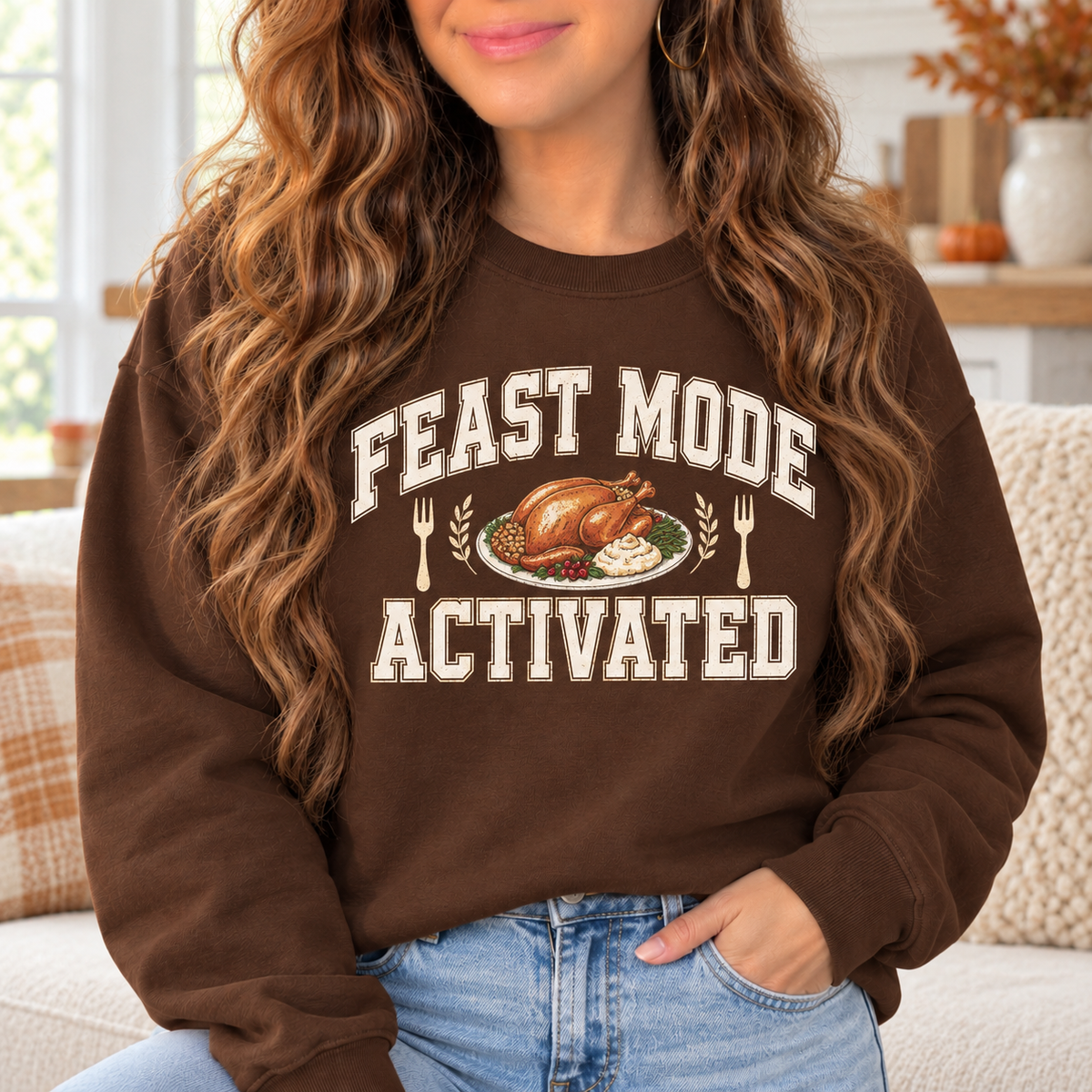 Feast Mode Activated boutique modeled mockup