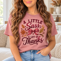 A Little Sass, A Lot of Thanks boutique modeled mockup