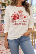Books, Pencils & Valentine Wishes boutique modeled mockup
