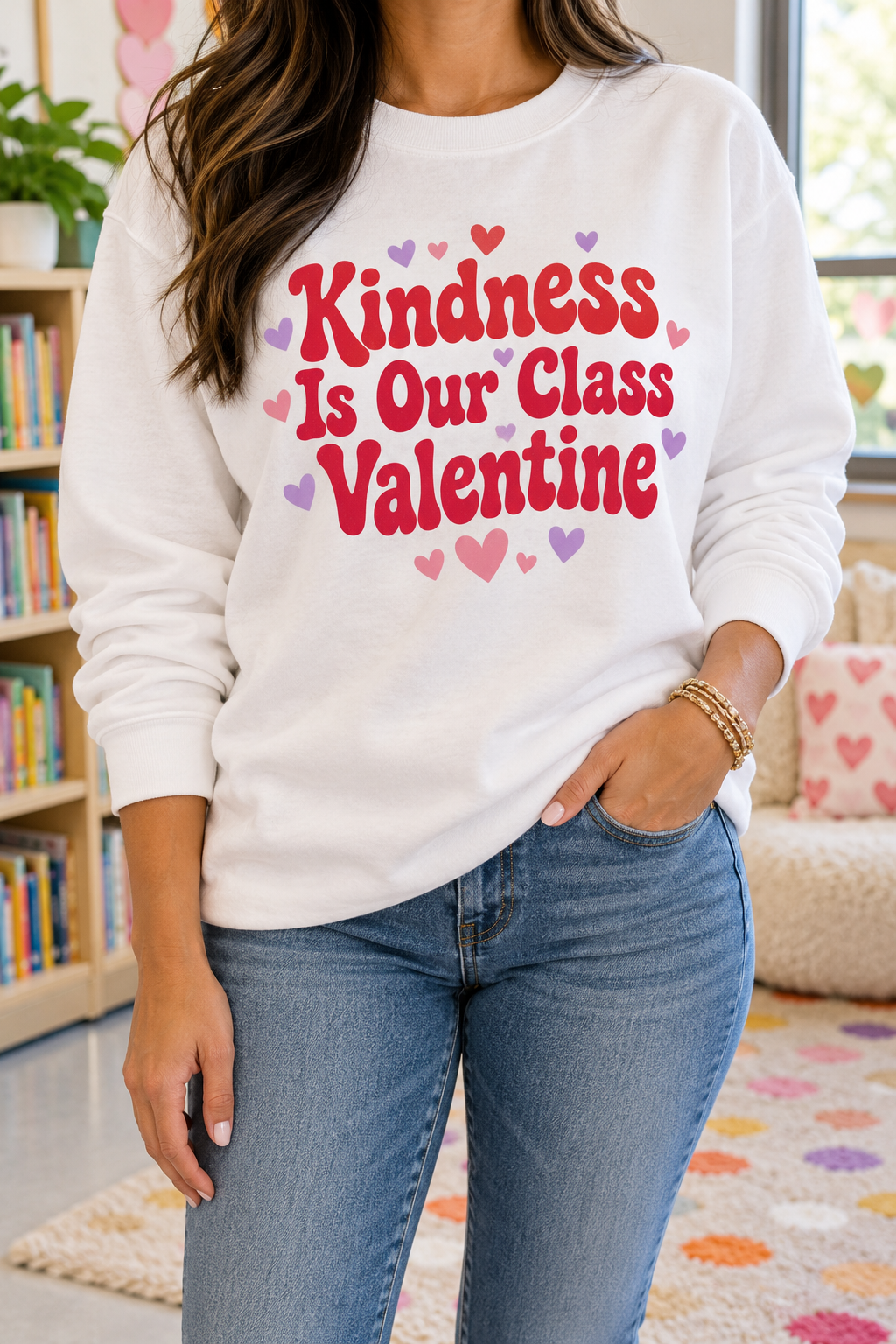 Kindness Is Our Class Valentine boutique modeled mockup
