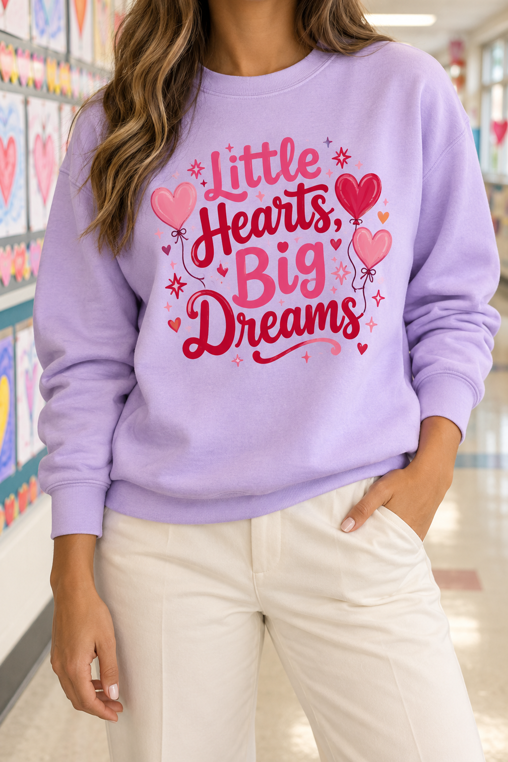 Little Hearts, Big Dreams boutique modeled mockup