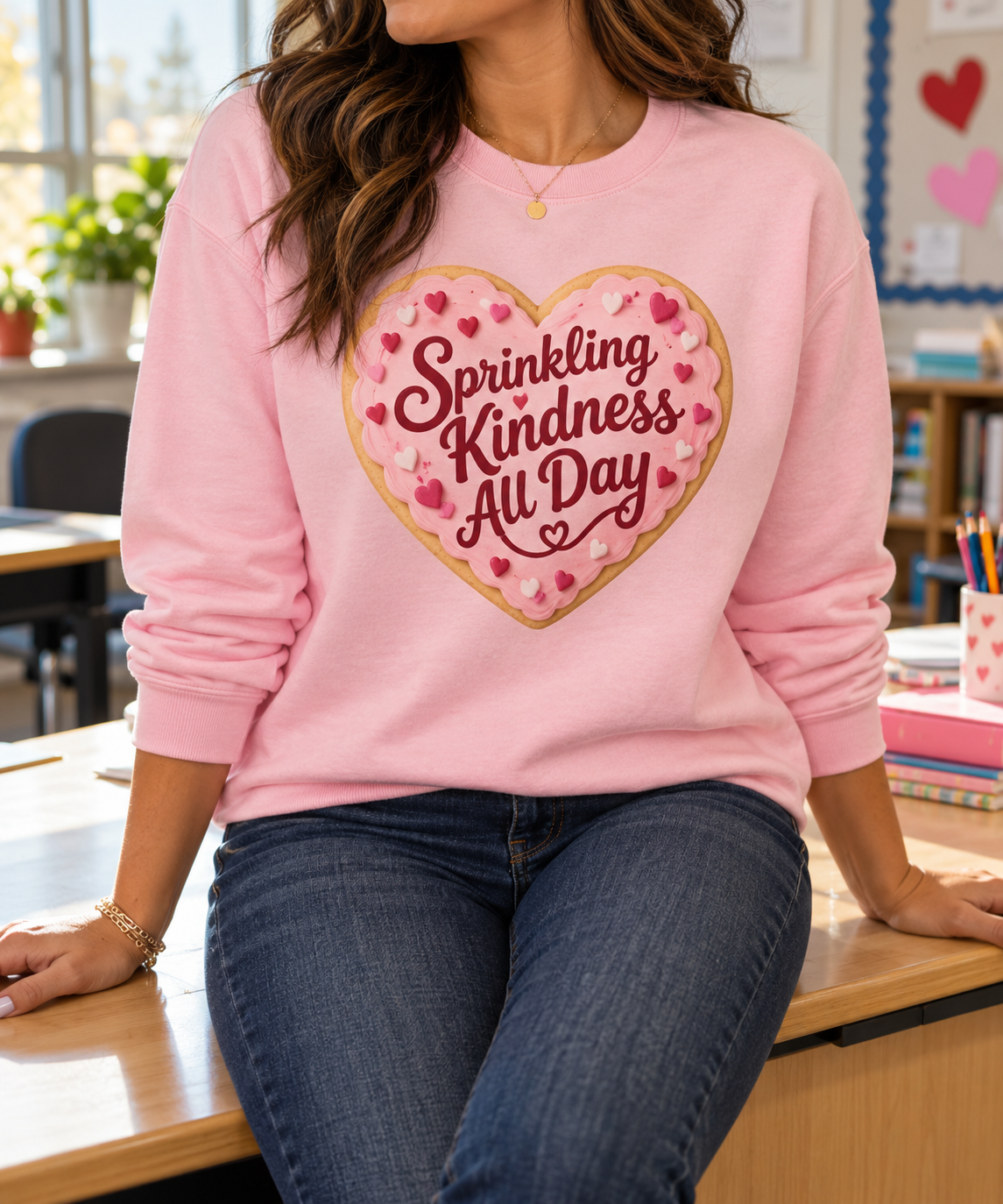 Sprinkling Kindness All Day boutique modeled mockup